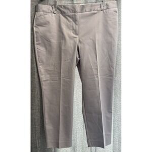 Liz Claiborne Pants Womens 16P Gray Emma Classic Crop Ankle Preppy Pockets‎ NWT